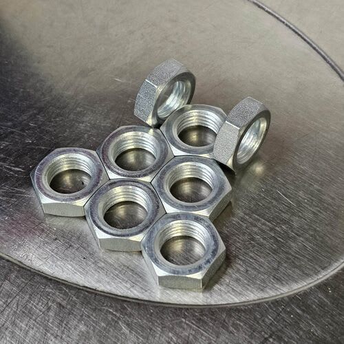 Internally threaded hex, square and round fasteners