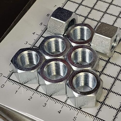 Internally threaded hex, square and round fasteners
