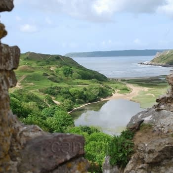 Three Cliffs Bay From Pennard Castle