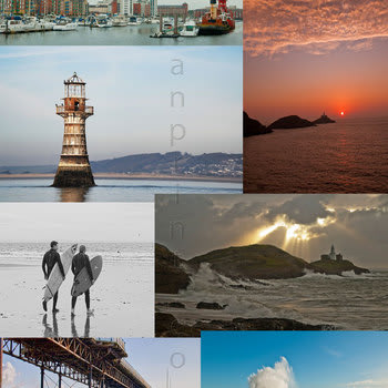 Photo Collage of Swansea and the Gower