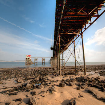 Beneath Mumbles Pier, Swansea.