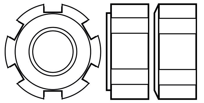 DIN1804 Externally slotted round nuts