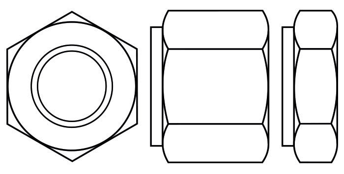 Collar, reduced shank or tall washer faced nuts