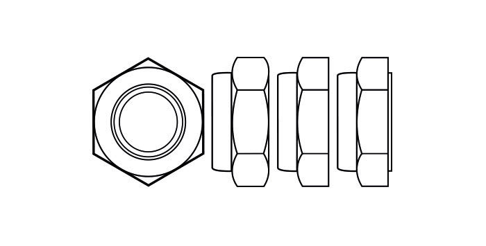 Short Nylon Insert Nuts (T type)