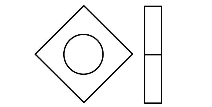 Square Nut with No Chamfers