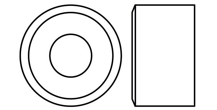 Round internally threaded nuts