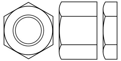 Hex full lock jam single chamfer and double chamfer nuts