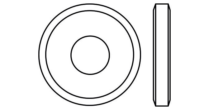 Flat Round, Square and Hexagon washers