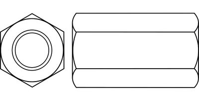 Connector Nuts Connecting Nuts Connection Nuts Long Nuts 3D nuts