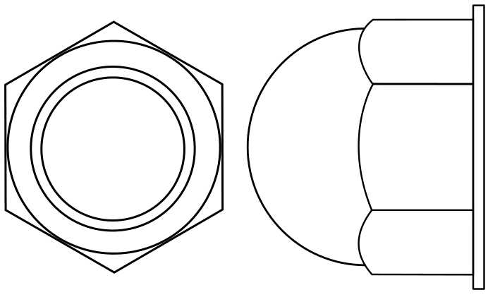 Domed Flange Nut