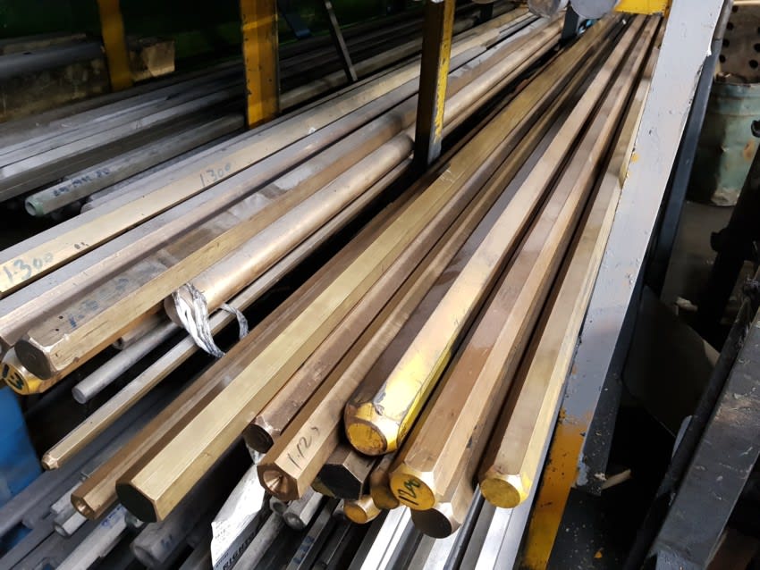 Brass and Bronze Hexagon Bars