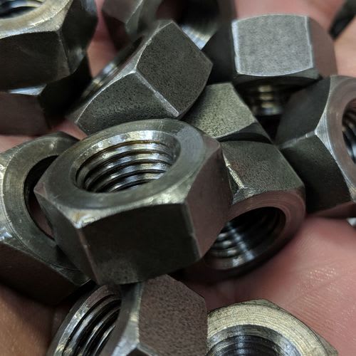 Internally threaded hex, square and round fasteners