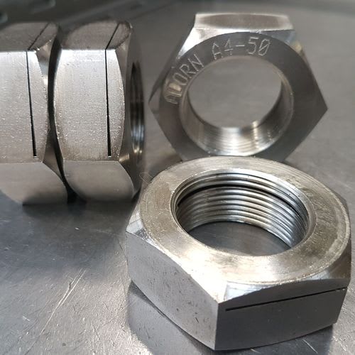 All metal prevailing torque hexagon and square lock nuts. Sometimes known as Philidas, Crownloc, Stover, DIN980V
