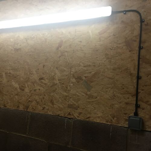 Efficient equestrian facility electrics, including stable and tack room lighting.\r\n