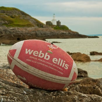 Welsh Rugby Ball lands in Mumbles