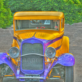 Vintage yellow Ford