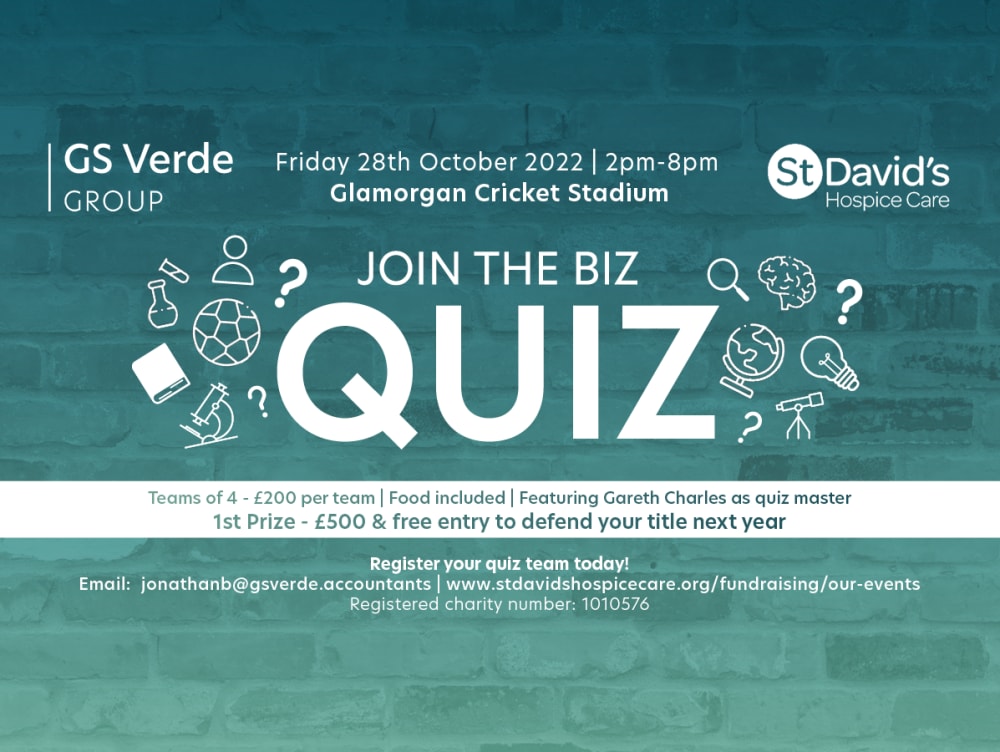 GS Verde Group partner with St David's Hospice Care to launch the 'Biz  Quiz', GS Verde Law