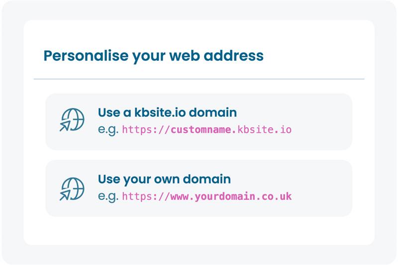 Custom domain settings screenshot