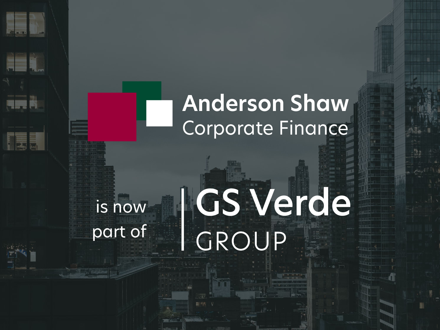 GS Verde acquire Anderson Shaw Corporate Finance