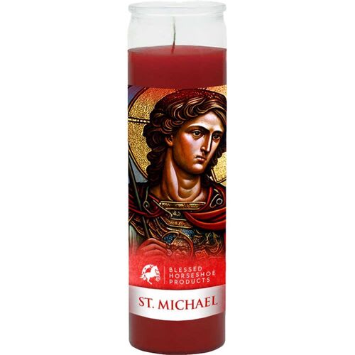 Saint Michael Picture Candle