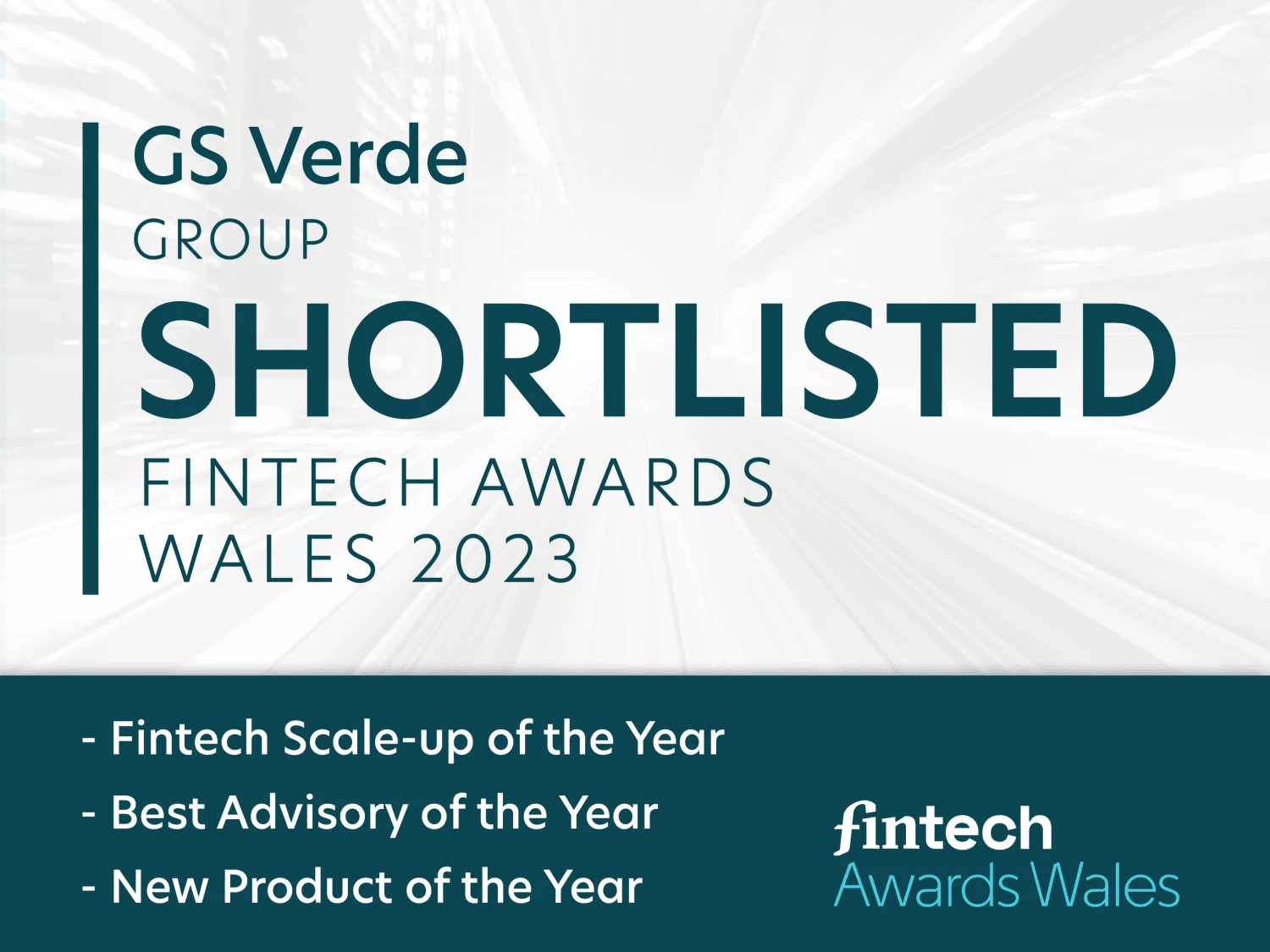 GS Verde Group Shortlisted for 2023 Fintech Wales Awards