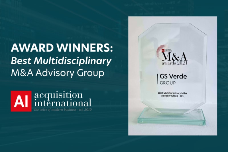 GS Verde named Best Multidisciplinary M&A Advisory Group in UK