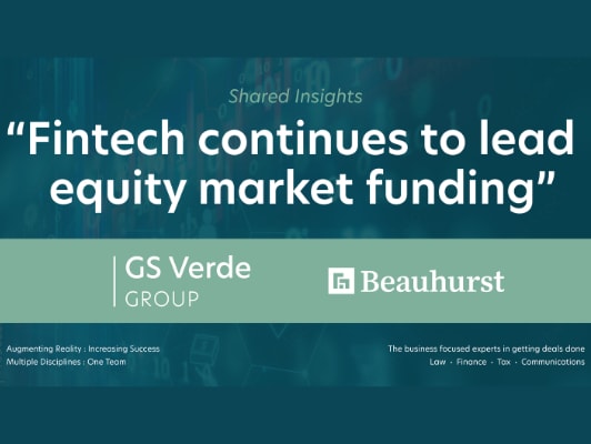 Fintech continues to lead equity market funding