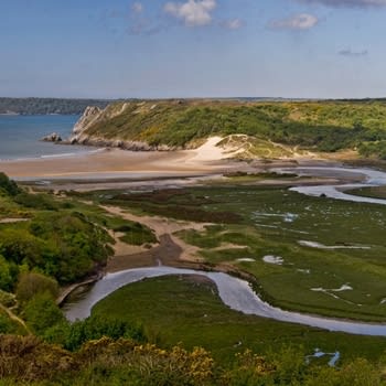 Three Cliffs Bay Panoramic Image