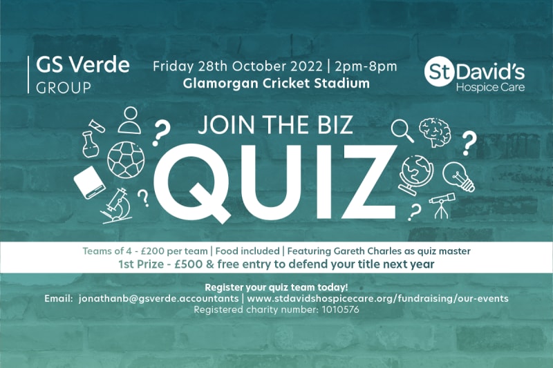 GS Verde Group partner with St David’s Hospice Care to launch the ‘Biz Quiz’