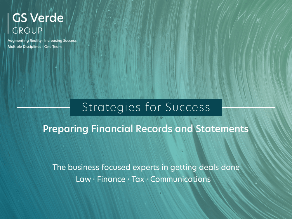 Preparing Financial Records and Statements: Strategies for Success