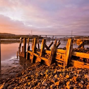 Sunset at Briton Ferry, Neath