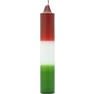 Red, White & Green Triple Action Jumbo Candle