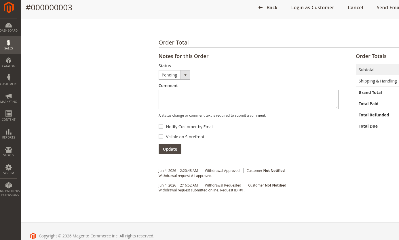 Order History Logs
