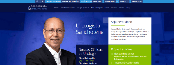 site urologista sanchotene marketing digital para medicos