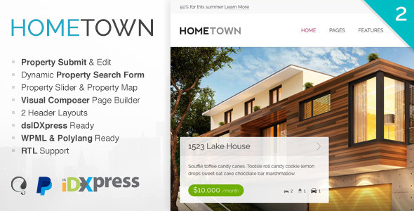 Home Town - Best Real Estate WordPress Themes