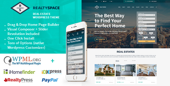 RealtySpace - Best Real Estate WordPress Themes