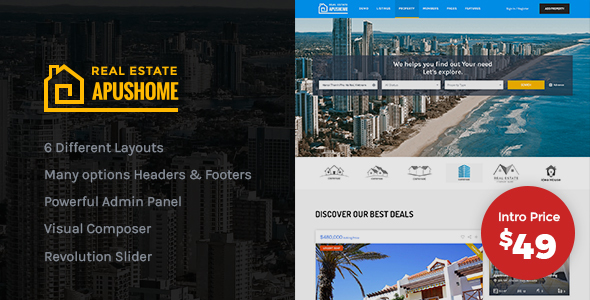 Apus Home - Real Estate WordPress Theme