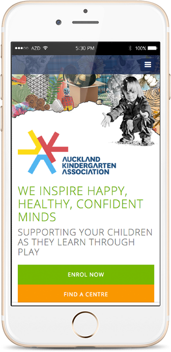 AKA homepage on a mobile device