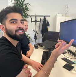 Andy during a peer programming session