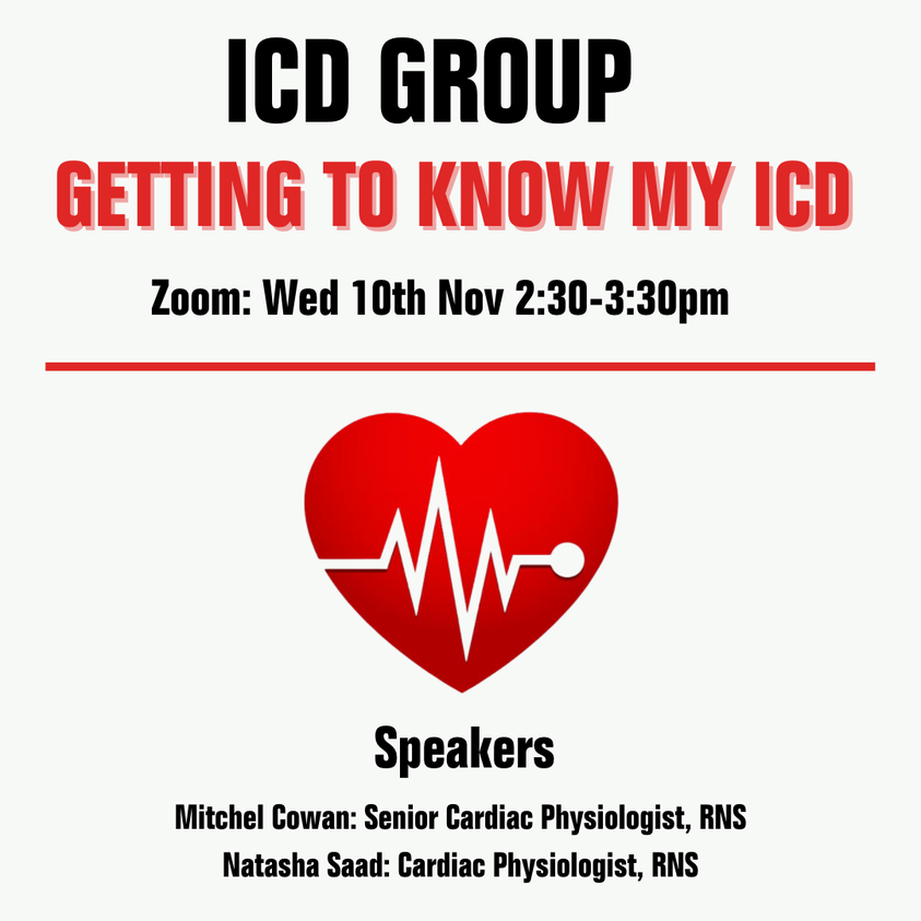 Remember to register to join tomorrow’s zoom meeting on Getting to know my ICD