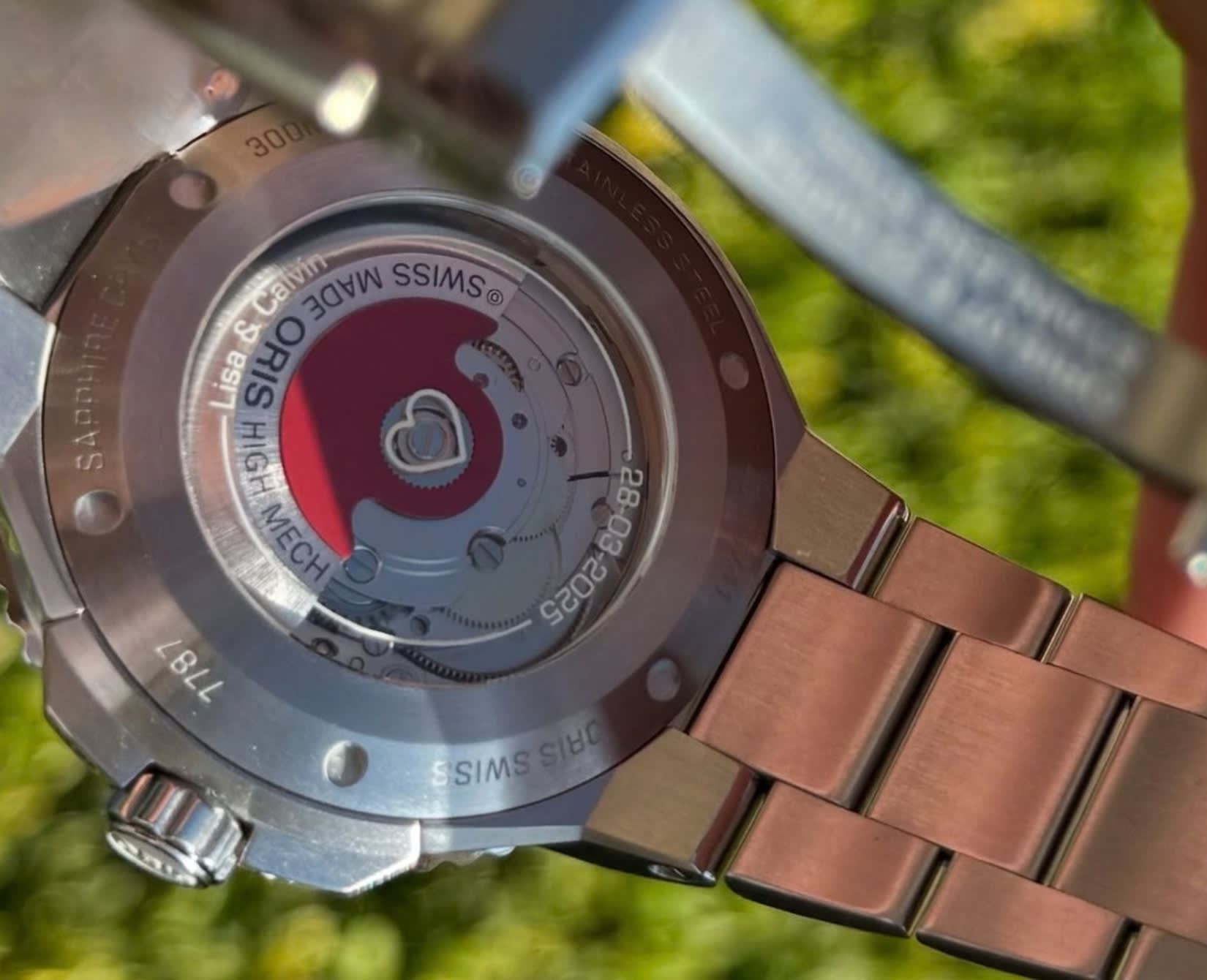 Gravur Liebeserklärung Oris Uhr