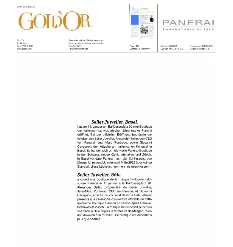 2607_Presseartikel_Panerai_GoldOr_Eroeffnung