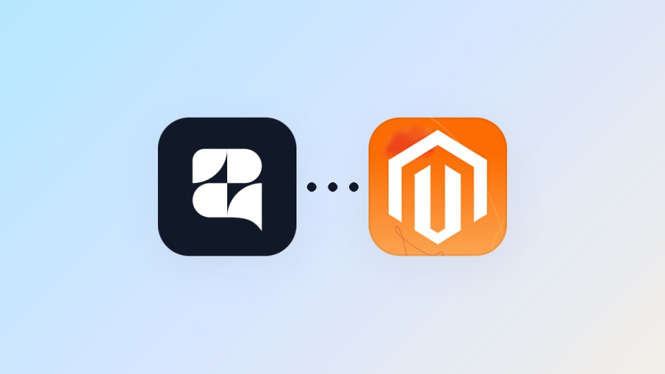 Zipchat and Magento logos side by side, showing the Zipchat AI agent integration for Magento