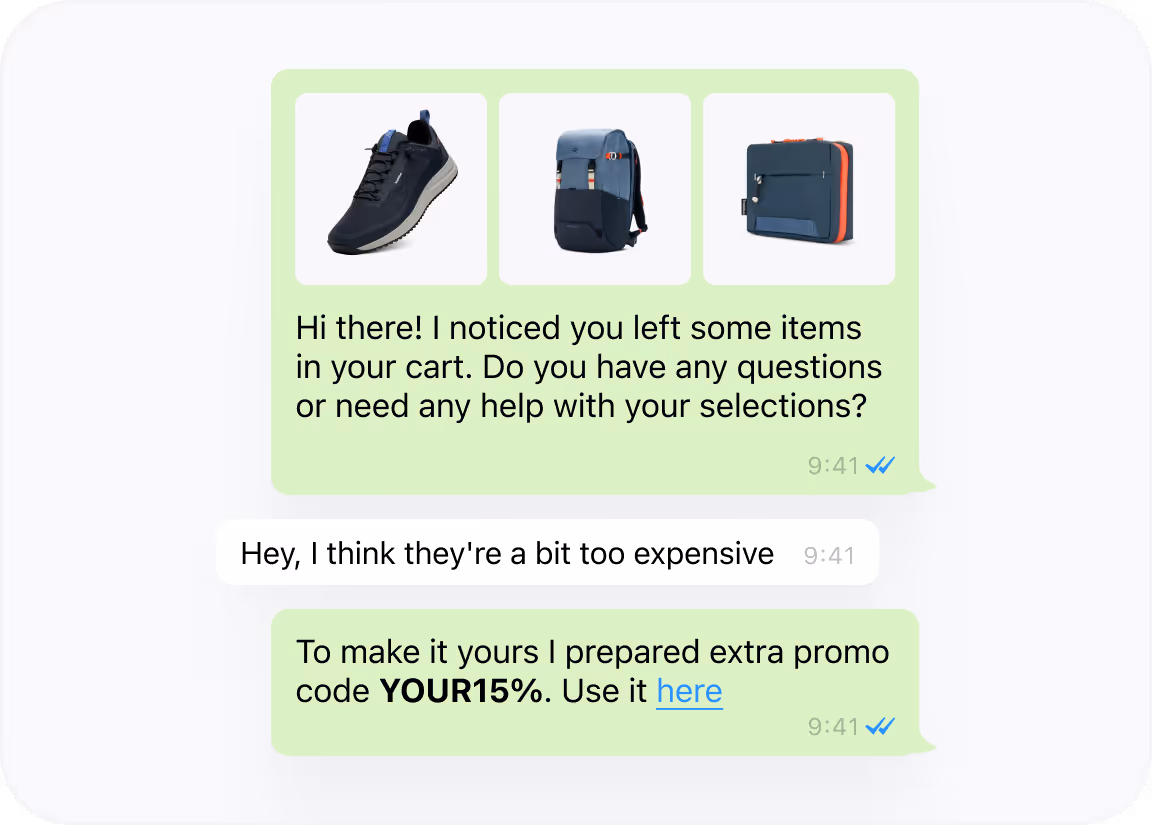 Abandoned cart recovery