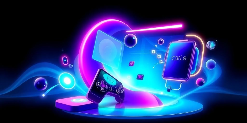 Futuristic email template design for ecommerce marketing.