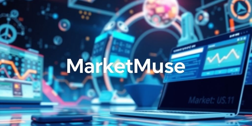 Futuristic technology landscape for content marketing tools.