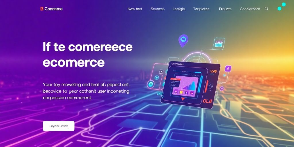 Futuristic landing page design for lead generation.