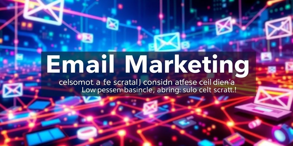 Futuristic digital landscape with interconnected devices and colors.