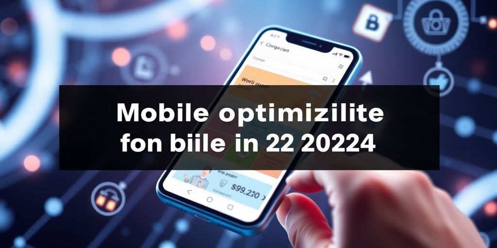 Futuristic mobile device with e-commerce website display.