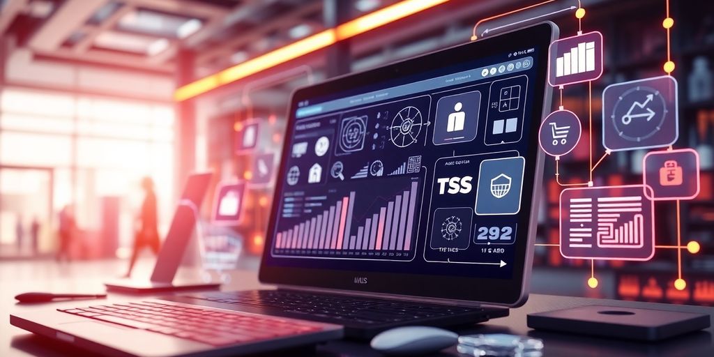 Futuristic e-commerce technology for marketing automation.